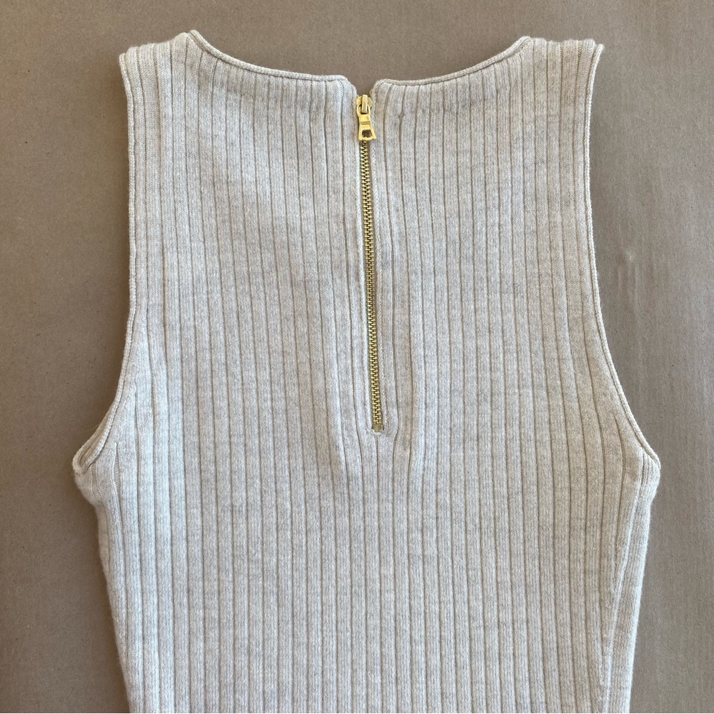 Alice + Olivia Cream Midi Dress with Gold Accents - Picture 12 of 16